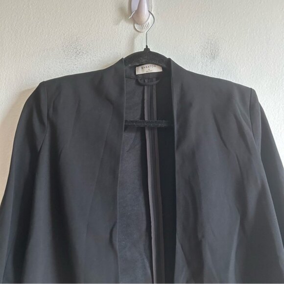 Aritzia Babaton Sz 2 Power Waist Black Open Front Blazer - Picture 4 of 11